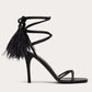 Lace-up Feather  Versatile One-Line Roman Sandals