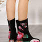 Flower Mid-calf Vintage Embroidery Autumn And Winter Women's Boots