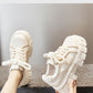 Spring Muffin Bottom Fashion All-match Height Increasing Casual Leather Shoes