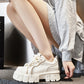 Spring Muffin Bottom Fashion All-match Height Increasing Casual Leather Shoes