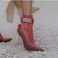Martin Boots With Small Buds And Thin Heels