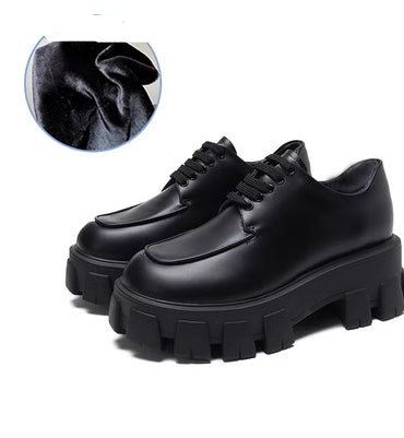 Sweet Cool Platform Shoes Autumn And Winter New Small Leather Shoes - EnigmaParis