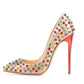 Color rivet high heels