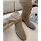 French Western Denim Boots - Stylish Mid-calf Footwear for a Trendy Look.