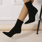 New Crystal Heel Boots Fashion High-heeled Party Shoes For Women Elastic Mid-calf Slim-foot Boots Autumn And Winter - EnigmaParis