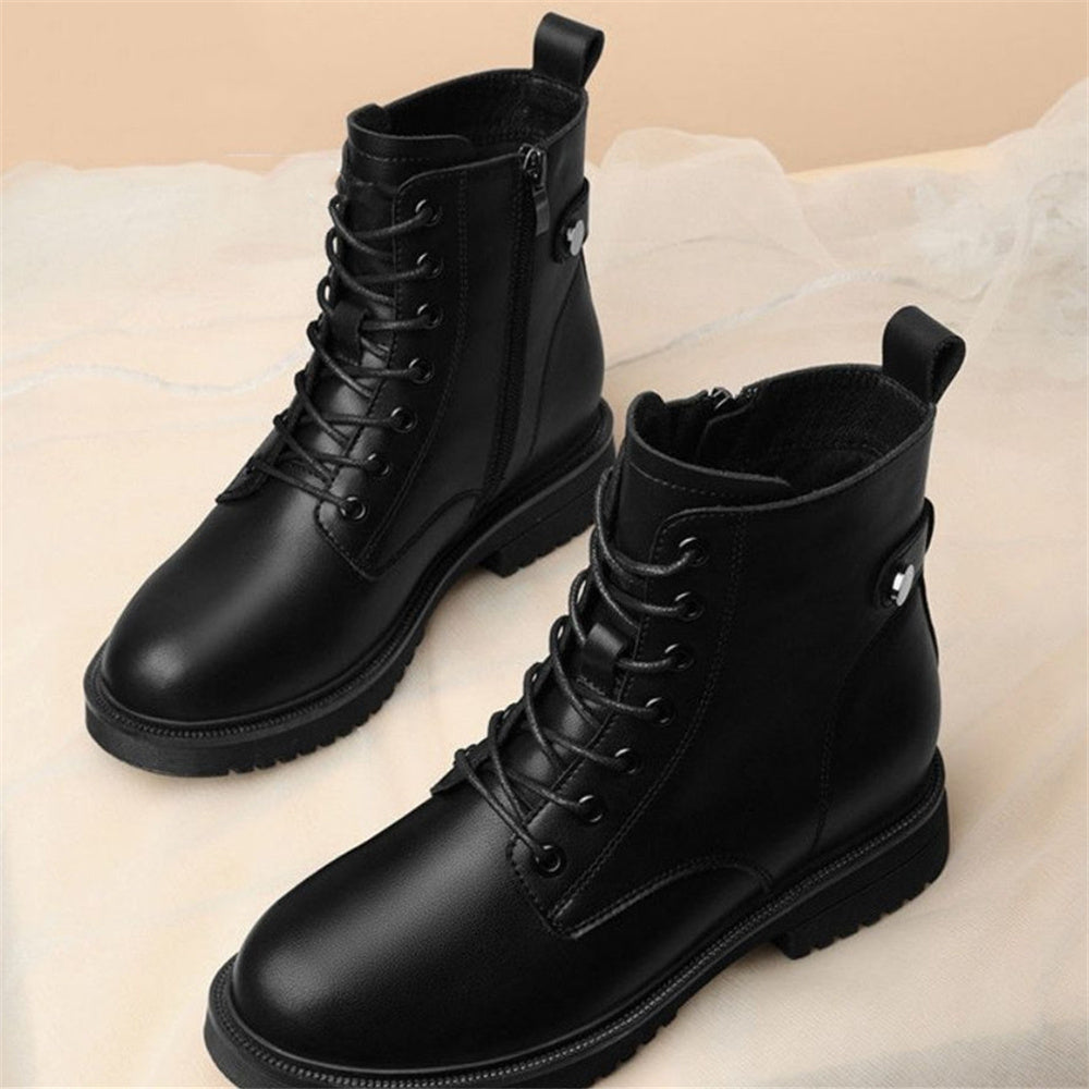 Women's Cotton Shoes Thick Heel Sole British Style Ankle Boots