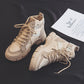 Martin Boots Female Student All-matching Knight Short High-top Booties Chic Canvas Shoes - EnigmaParis