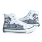 Chinese Style Canvas Shoes - Retro Landscape Painting, High-Top Board Shoe