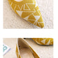 Shallow One-foot Thick-heel Mid-heel Knitted Shoes
