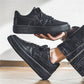 Men's Stylish Thick-Soled White Casual Sneakers – Fashionable Comfort
