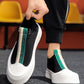 Men's Loafers: All-Match Flying Woven, Breathable Mesh, Thick-Soled