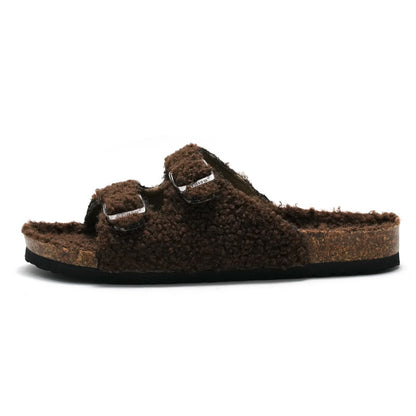 Women's Casual Beach Shoes Warm Buckle Slippers - EnigmaParis