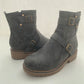 Fashion round head belt buckle women's Martin boots