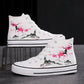Ink Bamboo High-Top Canvas Sneakers - Couples' Ethnic Leisure Shoes