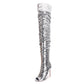 Sequin Fashion Fish Mouth Over The Knee High Heel Long Boots