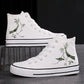 Ink Bamboo High-Top Canvas Sneakers - Couples' Ethnic Leisure Shoes