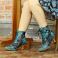 Vintage Print Fashion Lace Up Women's Boots - EnigmaParis