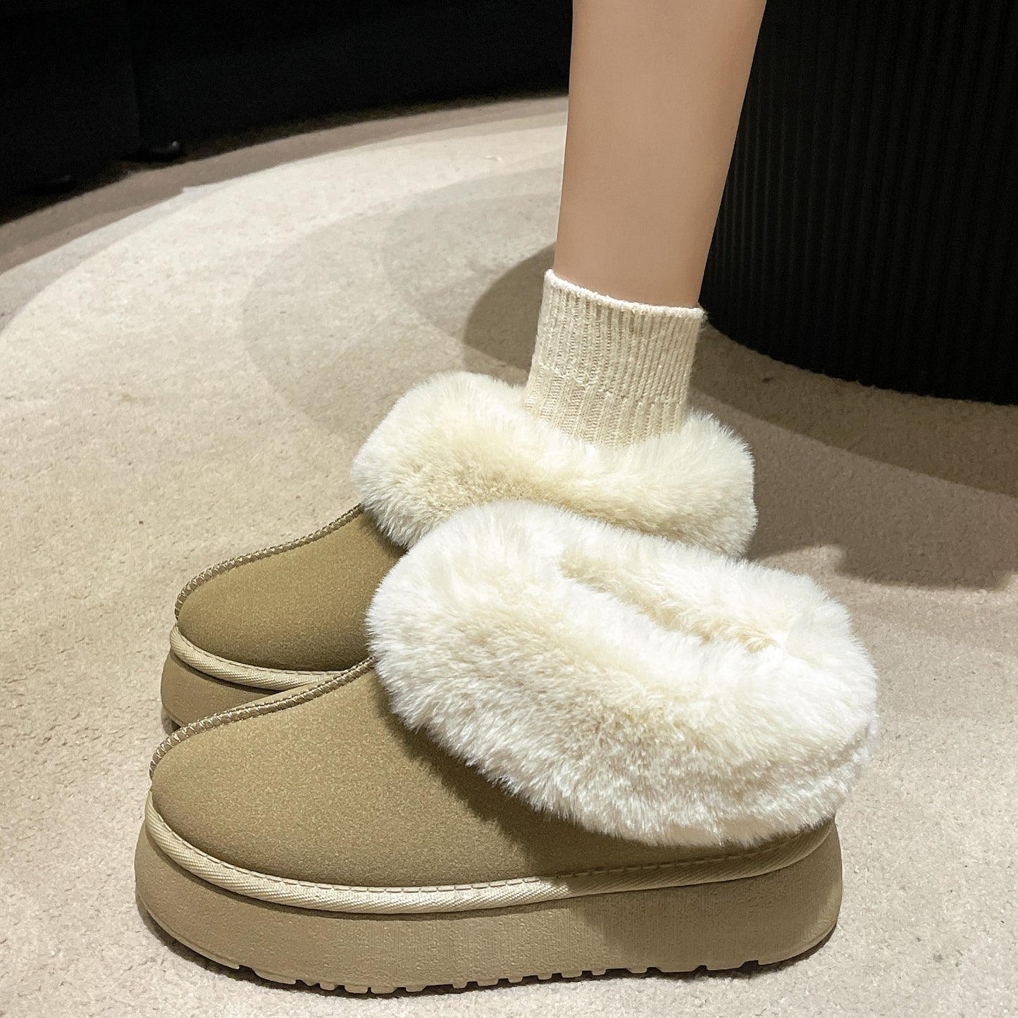 Women's Snow Boots Thick Bottom Short Thick - EnigmaParis