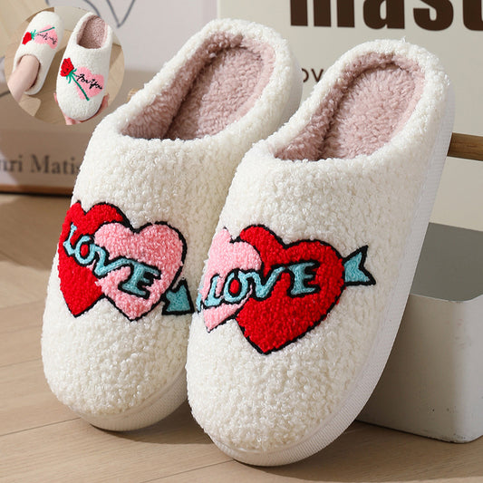 Women's Home Slippers Fashion Plush House Shoes For Valentine's Day - EnigmaParis