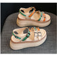 Colorful Color Matching Trendy Women's Summer Platform Sandals