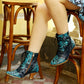 Vintage Print Fashion Lace Up Women's Boots - EnigmaParis