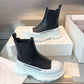 Leather Women's Shoes Platform Women's Ankle Boots Sleeve