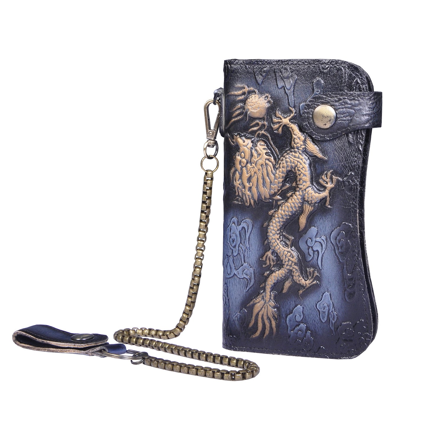Genuine leather dragon wallet - tiger