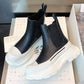 Leather Women's Shoes Platform Women's Ankle Boots Sleeve