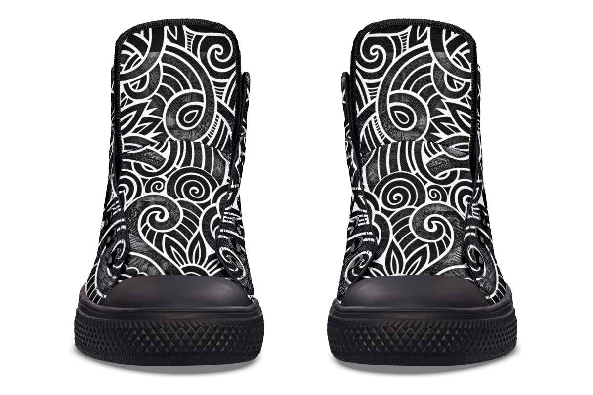Printed Couple High-top Canvas Shoes