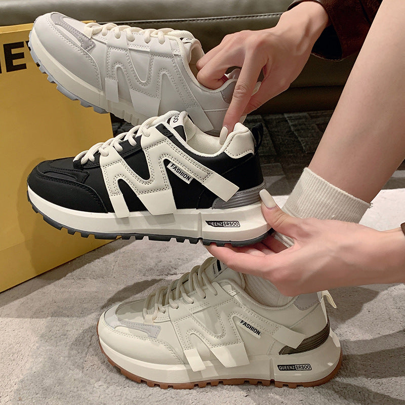 Women's Niche Retro Lightweight German Training Dad Shoes - Stylish and Comfortable Footwear.