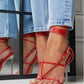 Crystal clear stiletto sandals
