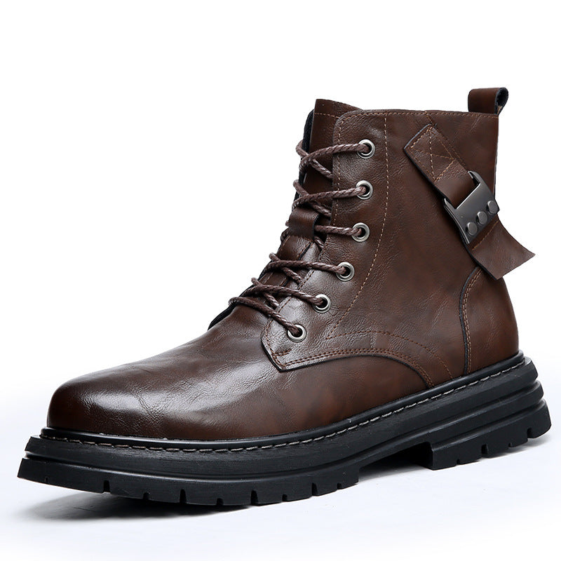 Warm and Stylish Autumn & Winter Men's Boots | Thick Bottom, Round Toe | Enigma Paris - EnigmaParis