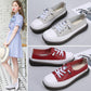 Women's Fashionable Casual Soft Bottom Leather Low-cut Sneakers