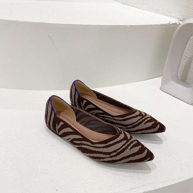Women's Fashion Shallow Mouth Braided Shoes Pointed Flat Bottom Pumps - EnigmaParis