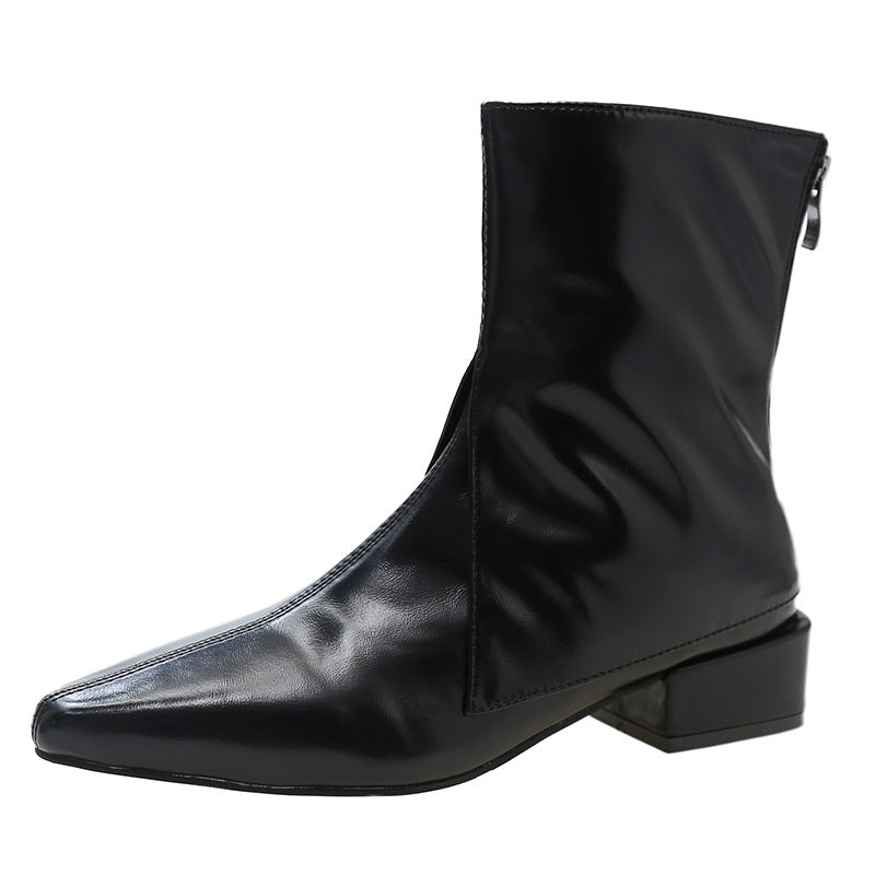 Women's Fashion Temperament Chunky Heel Boots - EnigmaParis