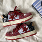 Small Group Wine Red Star Women's American Retro Board Shoes - EnigmaParis