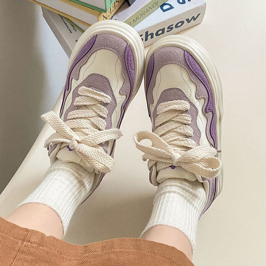 Girls' All-Matching Platform Sneakers - Casual and Trendy Footwear for Girls.