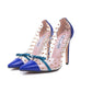 Studded bow high heel shoes