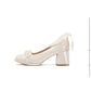 French Style Summer Women's Gentle Chunky Heel Mary Jane High Heels