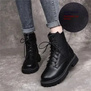 Showy Martin Boots For Women's Trendy Winter Plush - EnigmaParis