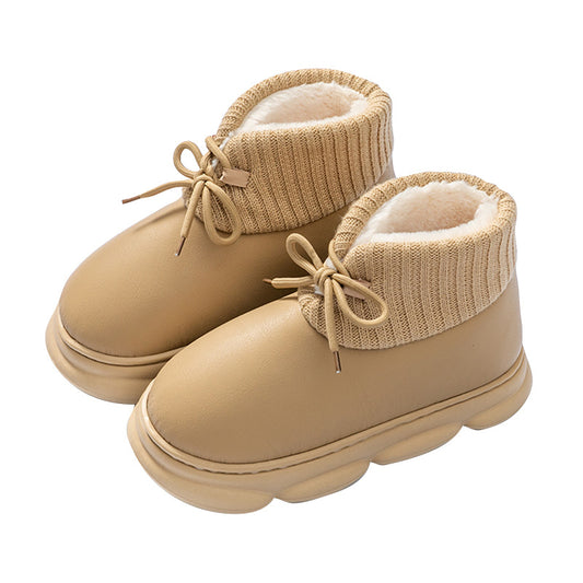 Velvet Insulated High-Top Cotton-Padded Shoes for Women - Autumn/Winter.