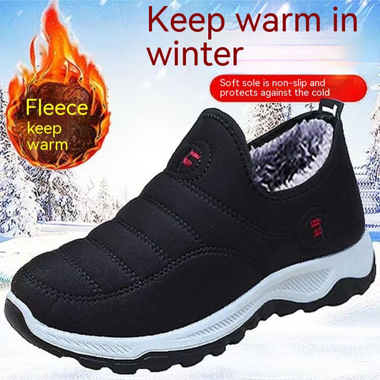 Fleece-lined Waterproof Woodpecker Hiking Shoes - Warm and Durable Footwear for Outdoor Adventures.