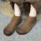 Leather Short Boots Women's Slimming