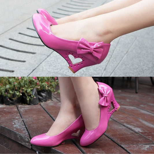 Summer High Heel Low-cut Bow Women's High Heels.