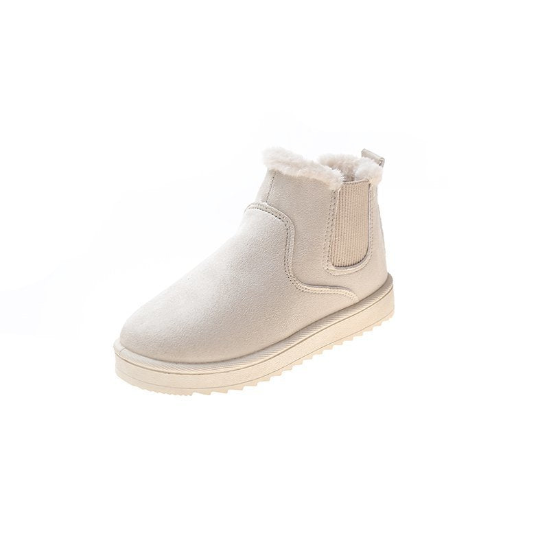 Women's Snow Boots Fashion Velvet Padded Thick Flat - EnigmaParis