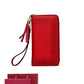 Ladies Gift Ethnic Style Zipper Leather Print Wallet