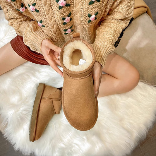 Women's Short Fashion Snow Boots - Versatile and Comfortable Winter Footwear - EnigmaParis