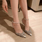 Women's High-end Crystal Butterfly Diamond Evening Sandals - Elegant All-matching Footwear - EnigmaParis