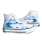 Chinese Style Canvas Shoes - Retro Landscape Painting, High-Top Board Shoe