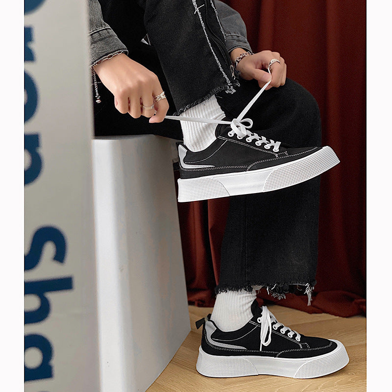 Canvas Breathable Low-Top Platform - Men's Casual Sneakers